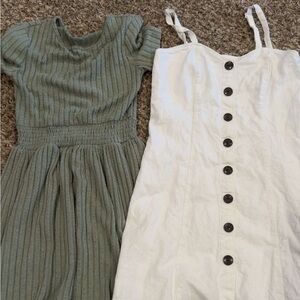 Elegant White Button-Down Dress